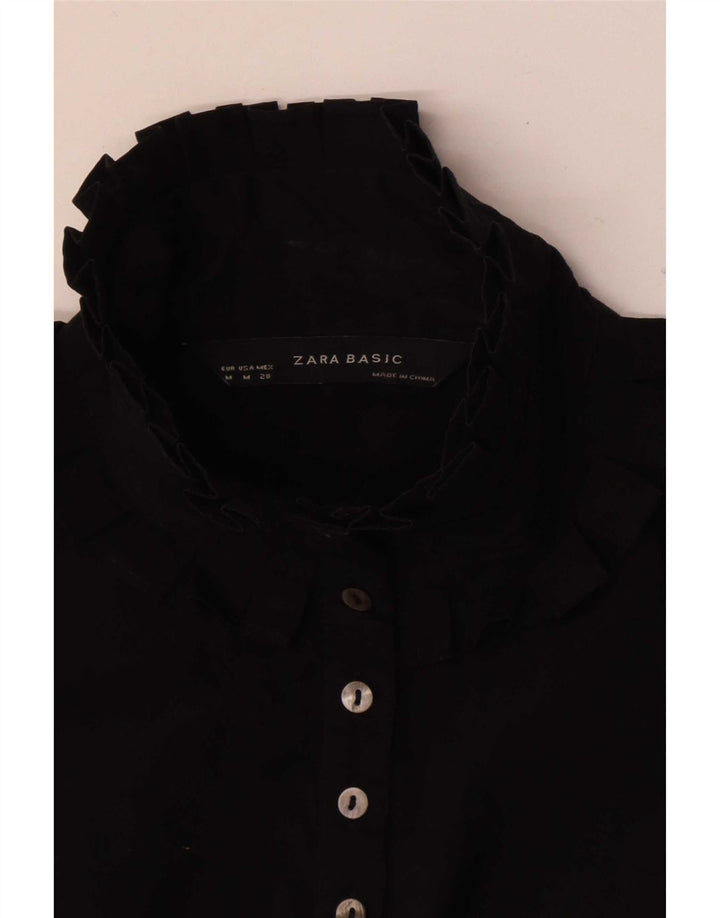 Bluză fără mâneci pentru femei Zara UK 12 Medium Black