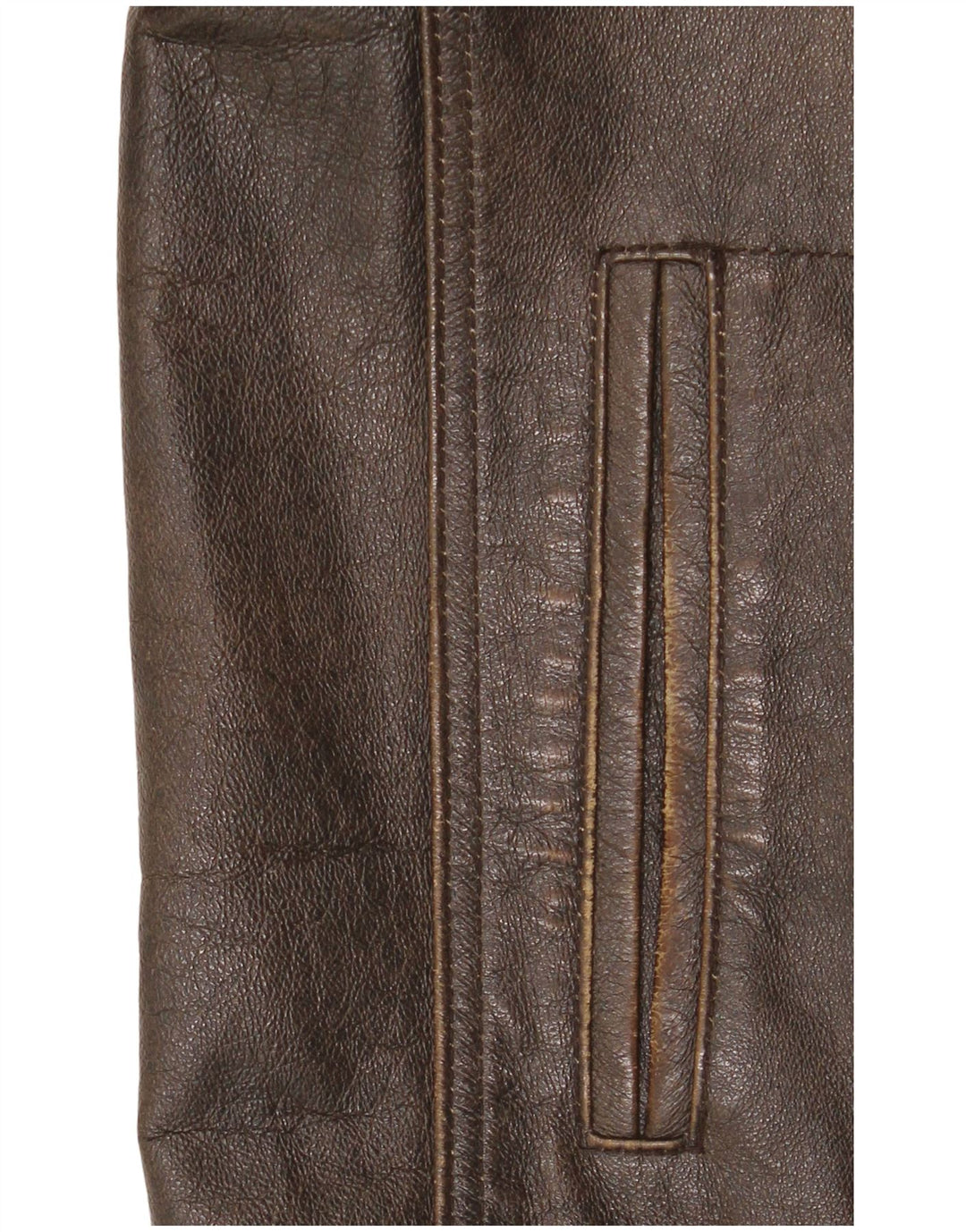 Jachetă de piele pentru bărbați Route 66 UK 40, piele maro mare