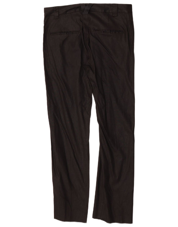 Pantaloni de costum drepte pentru femei cu talie înaltă Versace IT 48 XL W32 L30 negru