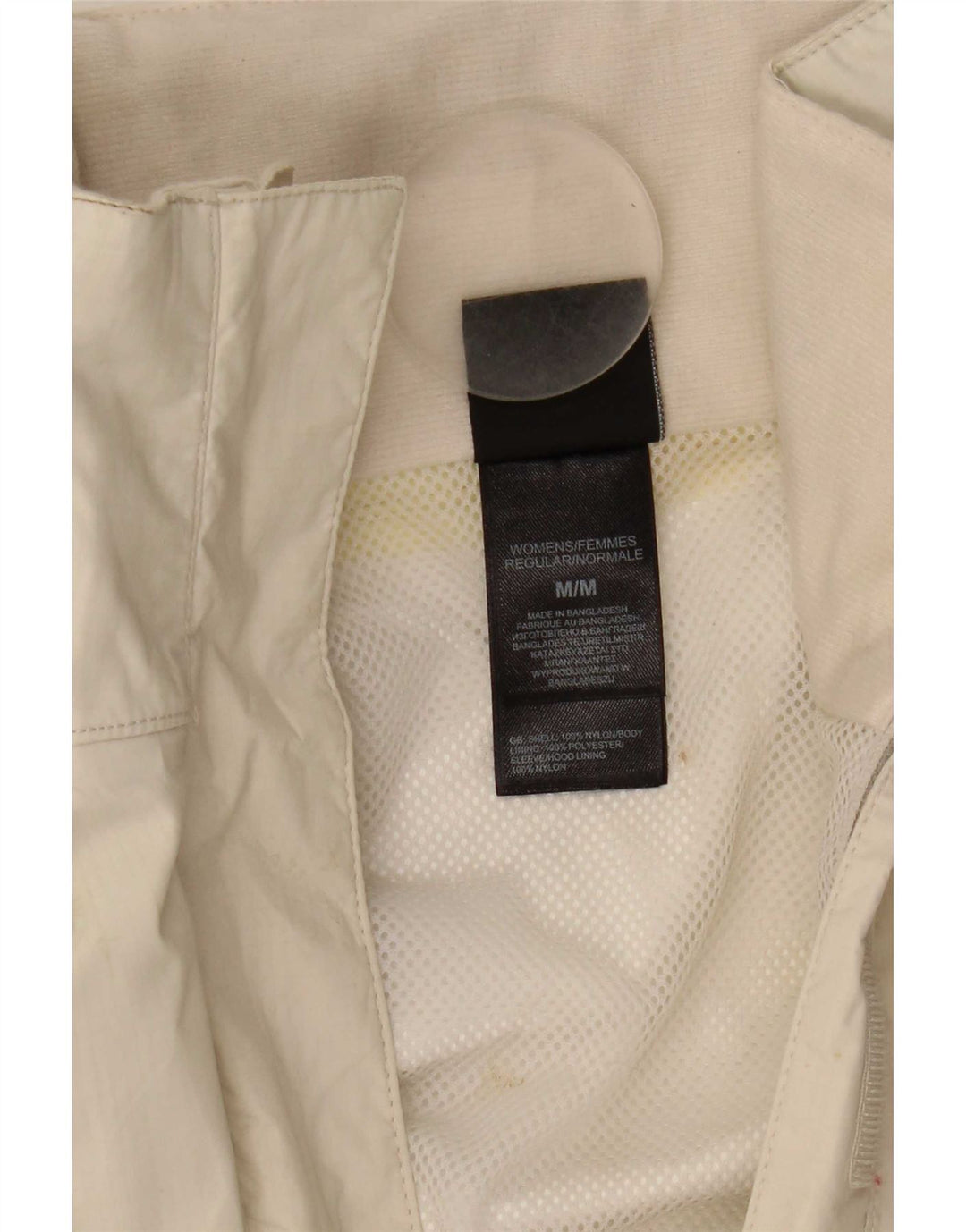 Jachetă de ploaie cu glugă The North Face pentru femei UK 14 Medium White Nylon