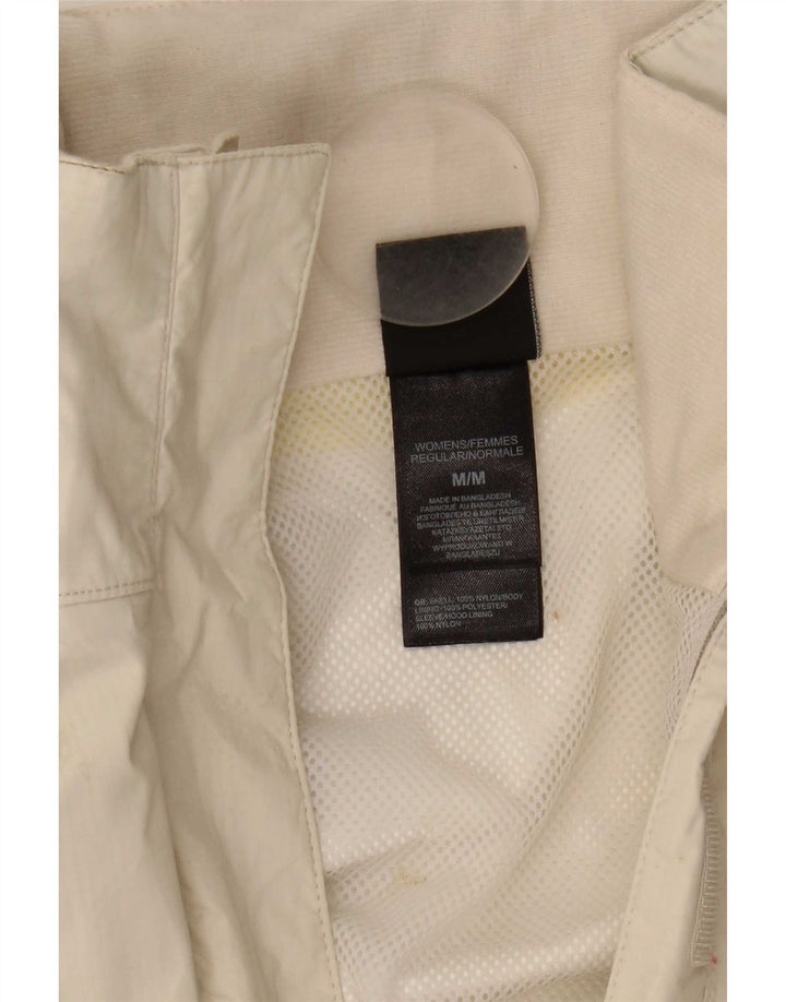 Jachetă de ploaie cu glugă The North Face pentru femei UK 14 Medium White Nylon