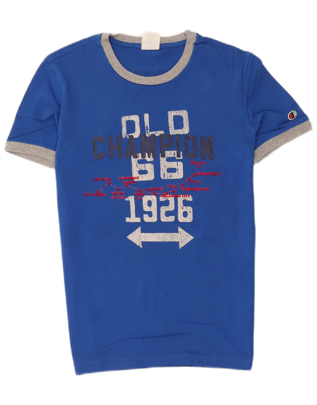 Tricou grafic pentru bărbați Champion Top mic albastru Colorblock