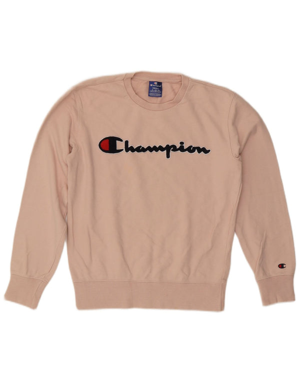 Pulover cu grafic pentru femei Champion UK 10 Bumbac roz mic