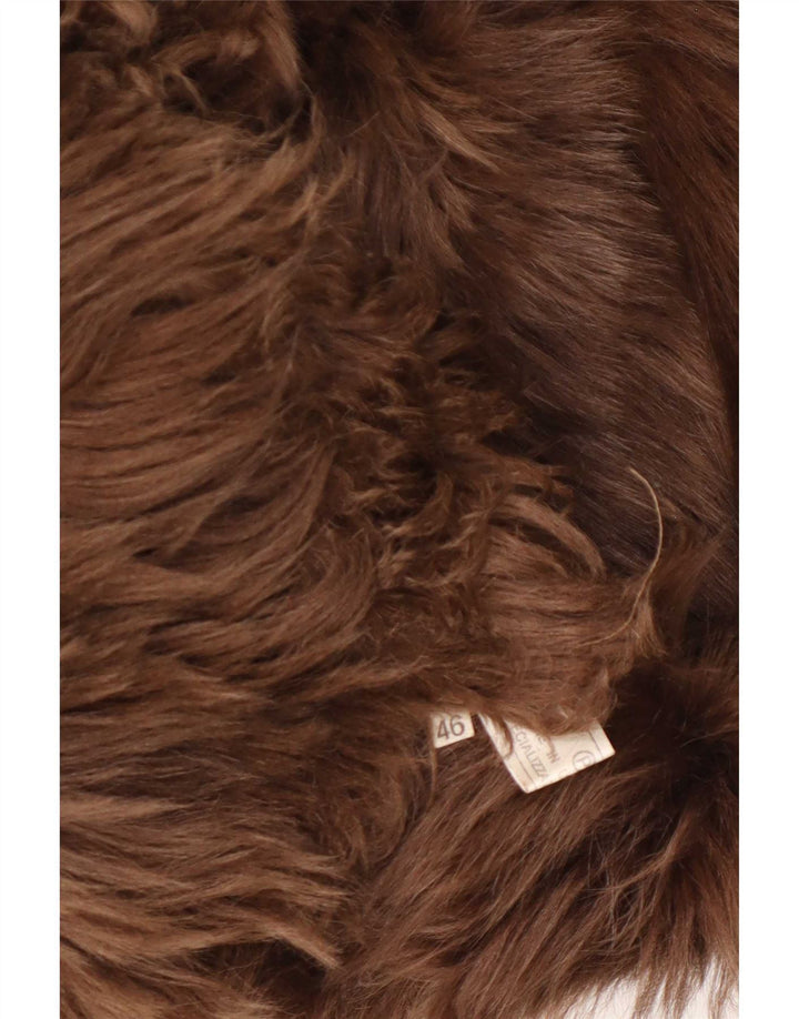 Jachetă vintage pentru femei din shearling IT 46 Large Brown Classic