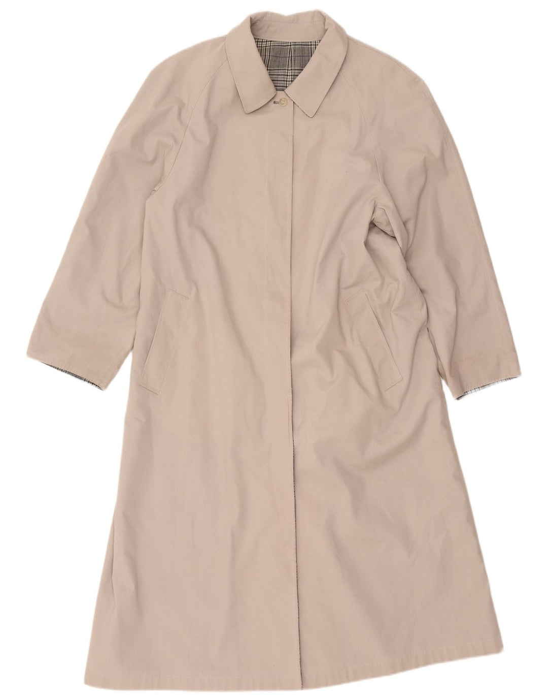 Palton reversibil vintage pentru femei UK 12 Bej mediu