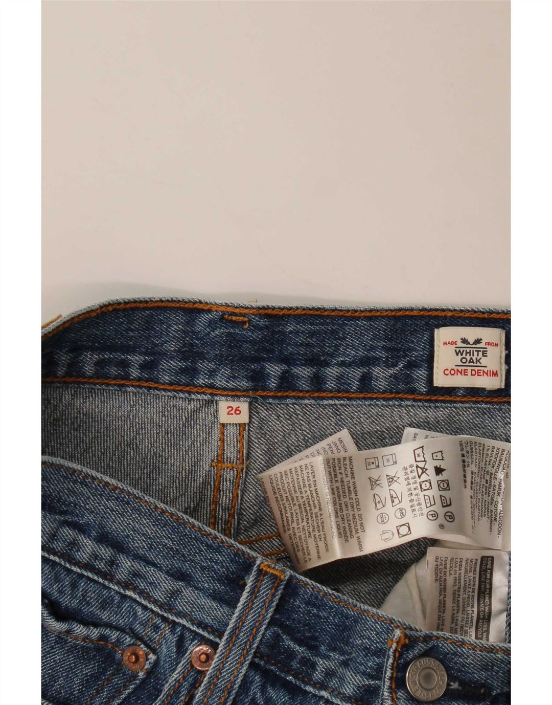 Pantaloni scurți din denim Levi's W26 Small Blue Bumbac