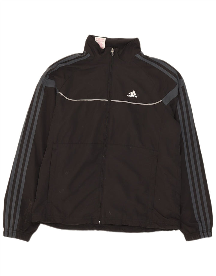Jachetă de top pentru trening Climalite Adidas băieți 13-14 ani poliester gri