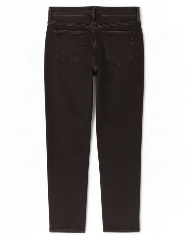 Marks & Spencer Blugi Mom Tapered pentru femei UK 12 Medium L30 L27 Bumbac negru