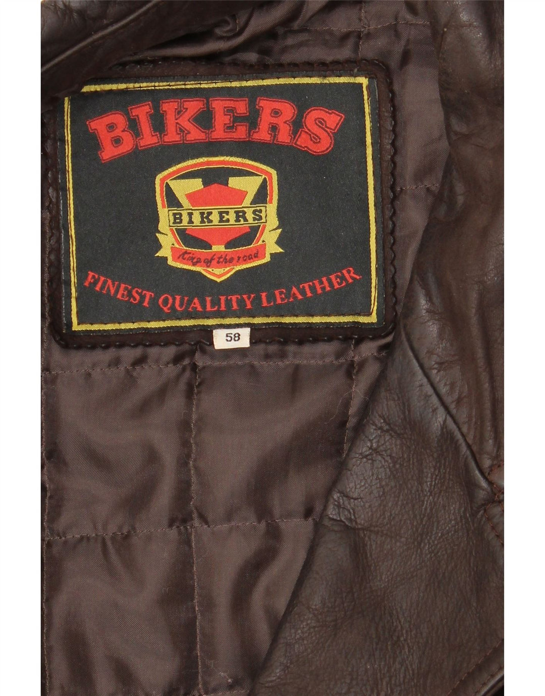 BIKERS Jachetă din piele cu 4 nasturi pentru bărbați IT 58 4XL din piele maro