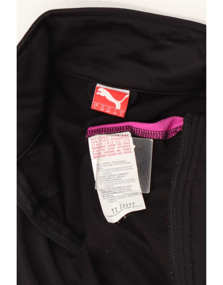 Jachetă de trening Puma pentru femei UK 14, mare, negru, poliester color bloc