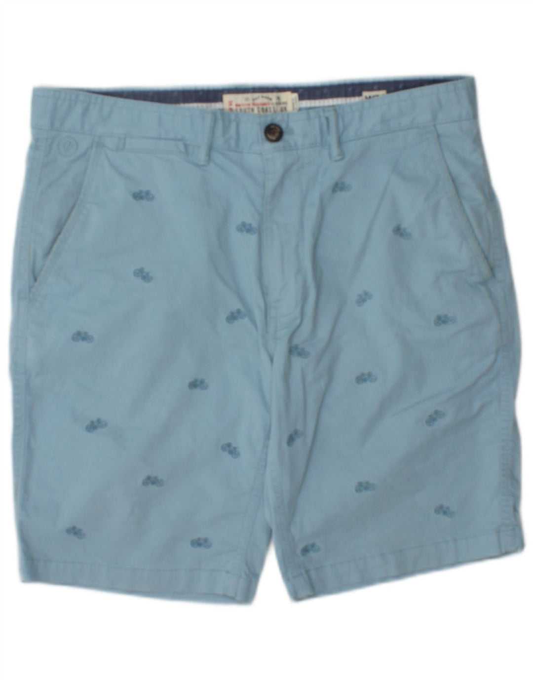 Pantaloni scurți chino cu model abstract pentru bărbați Fat Face W34 Bumbac albastru mare