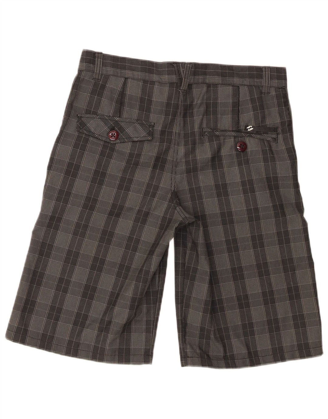 Pantaloni scurti chino pentru băieți Billabong 15-16 ani W32 poliester cu carouri gri
