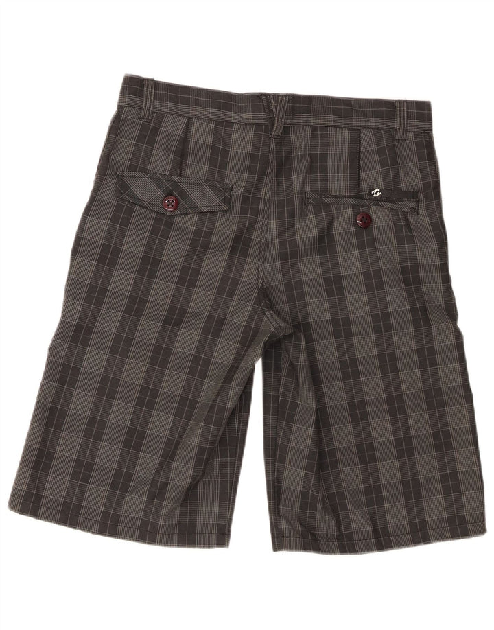Pantaloni scurti chino pentru băieți Billabong 15-16 ani W32 poliester cu carouri gri