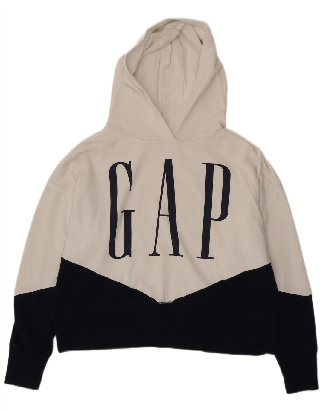 Gap Pulover supradimensionat cu glugă cu grafic pentru femei UK 14 Medium White Colorblock