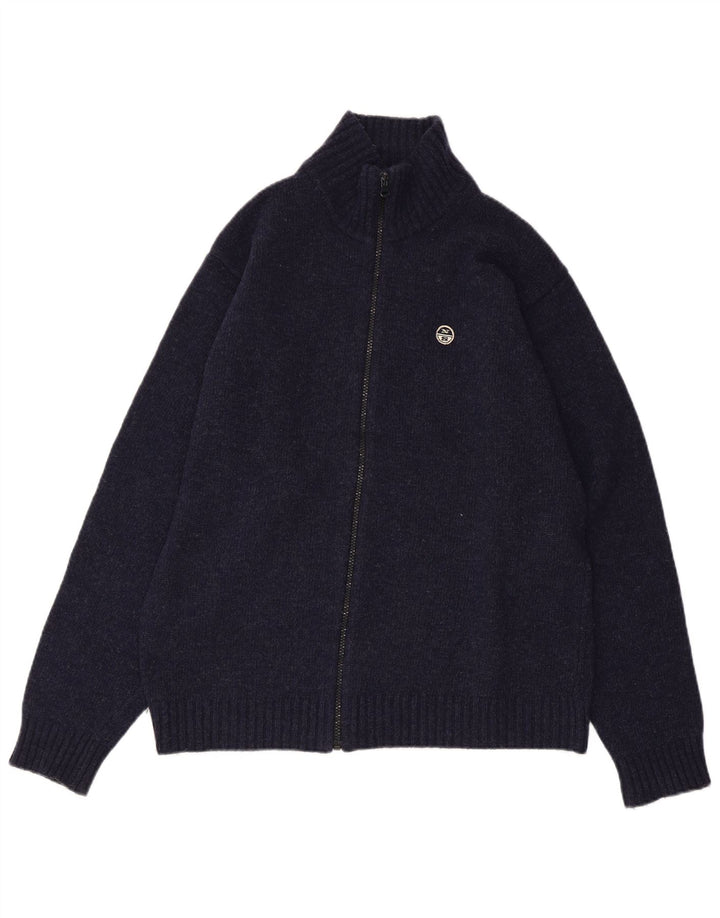 Cardigan pentru bărbați NORTH SAILS Pulover mic din lână bleumarin