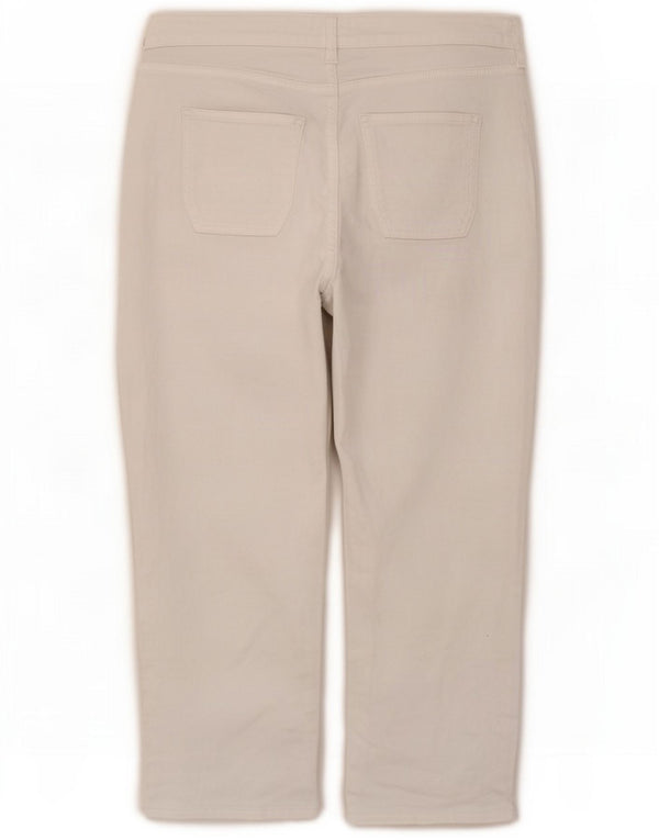 Fat Face Womens Hamble Capri Jeans UK 12 Medium W30 L21 White Cotton