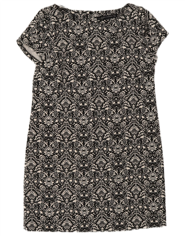 Rochie pentru femei Zara, Marea Britanie 10, Poliester Floral Negru