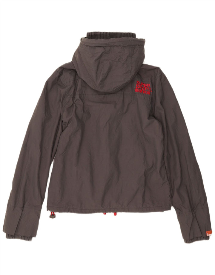 Jachetă Windbreaker cu grafică Superdry pentru femei UK 12, gri mediu