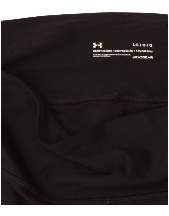 Leggings grafic Under Armour pentru femei Heat Gear UK 16 Poliester negru mare