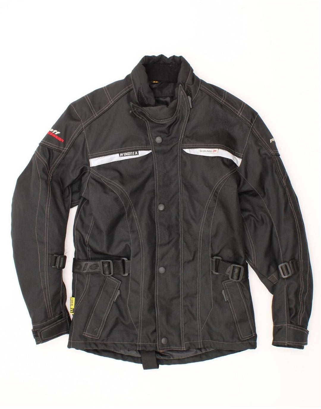 ROLEFF Mens Racer Jacket UK 34 XS Black Polyester Vintage ROLEFF and Second-Hand ROLEFF from Messina Hembry 