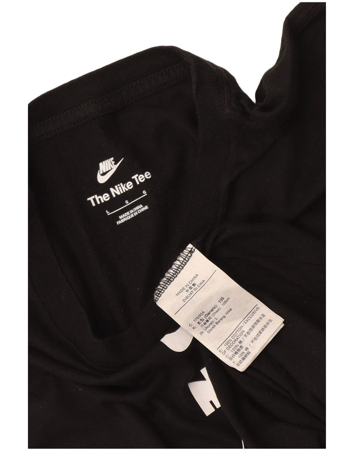 Tricou grafic Nike pentru bărbați Top mare din bumbac negru