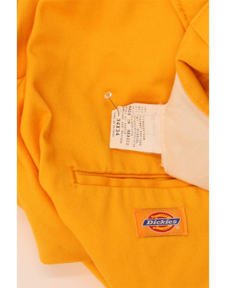 Pantaloni crop cargo pentru bărbați Dickies W34 L24 poliester galben