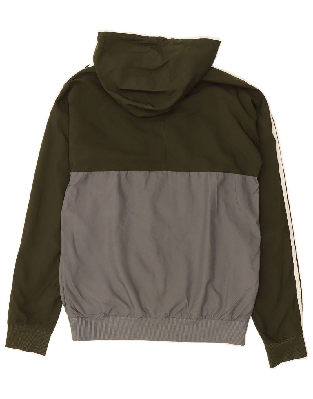 ADIDAS Mens Zip Hoodie Sweater XS Grey Colourblock Polyester Vintage Adidas and Second-Hand Adidas from Messina Hembry 