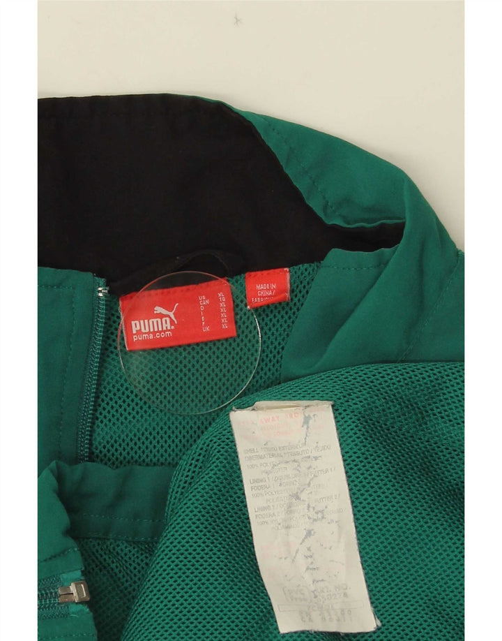 Jachetă de trening cu grafică Puma pentru bărbați, XL, verde, poliester color bloc