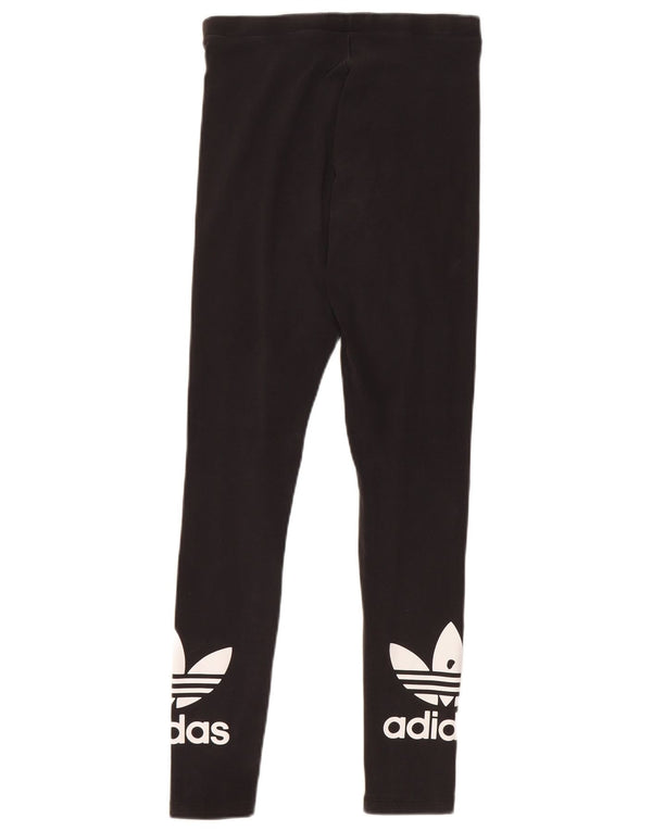 Leggings grafic Adidas pentru femei UK 6 XS bumbac negru