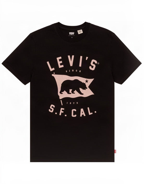 Tricou grafic pentru bărbați Levi's Top mediu negru bumbac