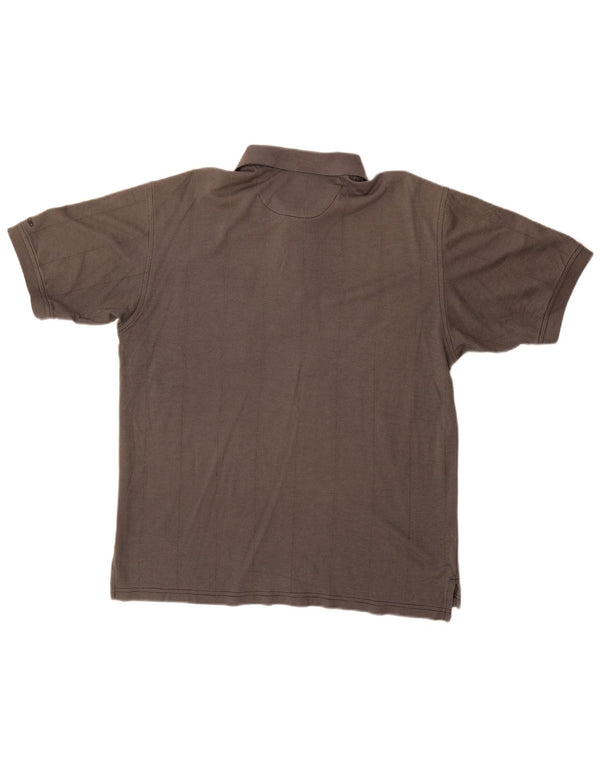 Tricou polo Izod pentru bărbați, bumbac gri mediu