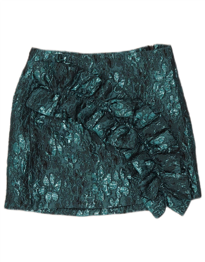 Fustă Mini pentru Damă Zara XS W24 Poliester Floral Albastru