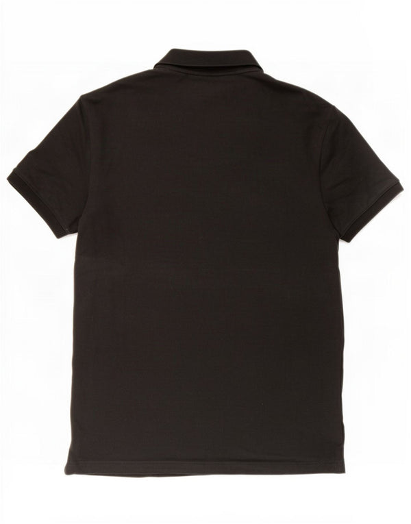 Cămașă polo Calvin Klein Jeans pentru bărbați, bumbac negru mediu