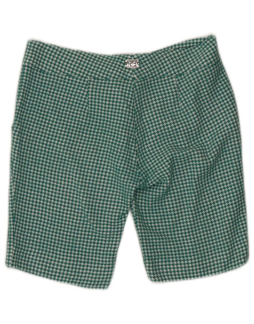 ROCCOBAROCCO Pantaloni scurti chino pentru femei US 6 Medium W30 Green Houndstooth Wool
