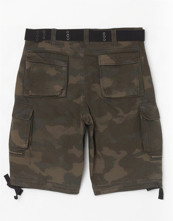 Pantaloni scurți cargo Brandit pentru bărbați 4XL W44 bumbac camuflaj verde