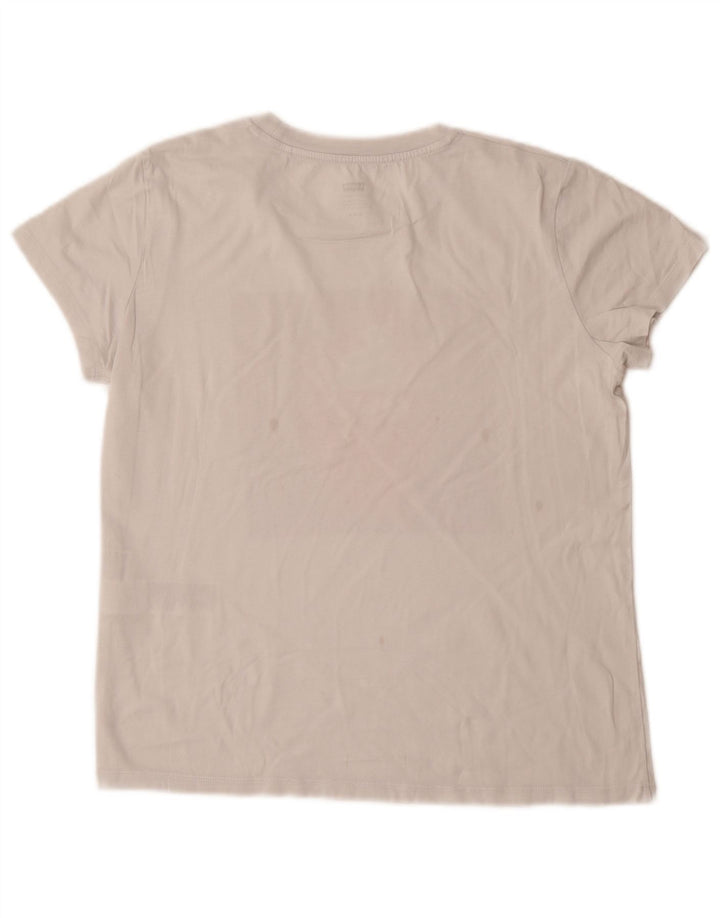 Tricou grafic pentru femei LEVI'S Top UK 12 Bumbac alb mediu