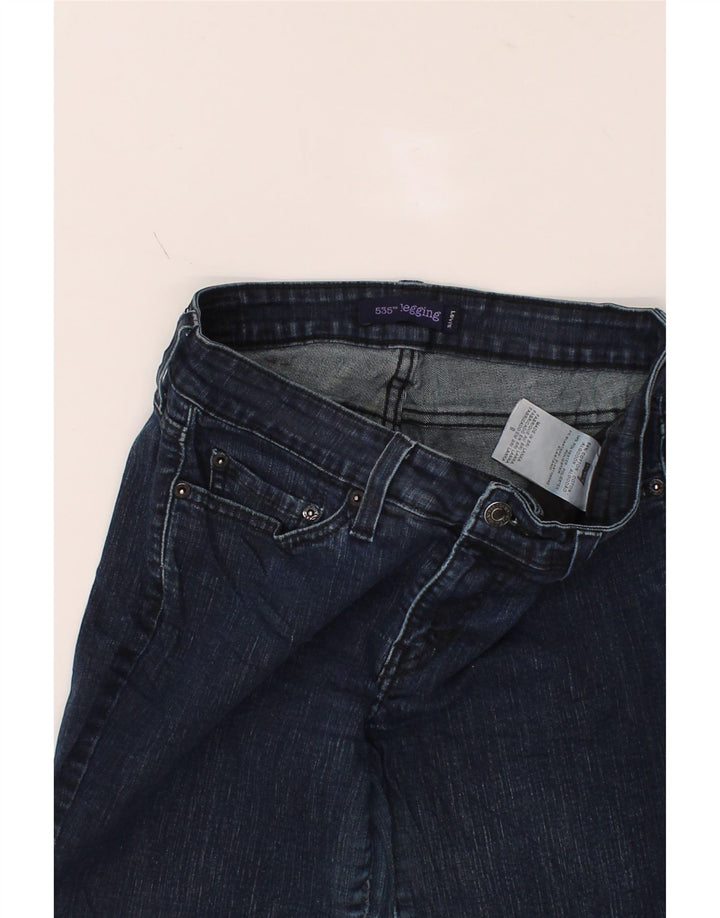 LEVI'S Womens 535 Jegging Jeans US 9 Medium W28 L29 Navy Blue Cotton Vintage Levi's and Second-Hand Levi's from Messina Hembry 