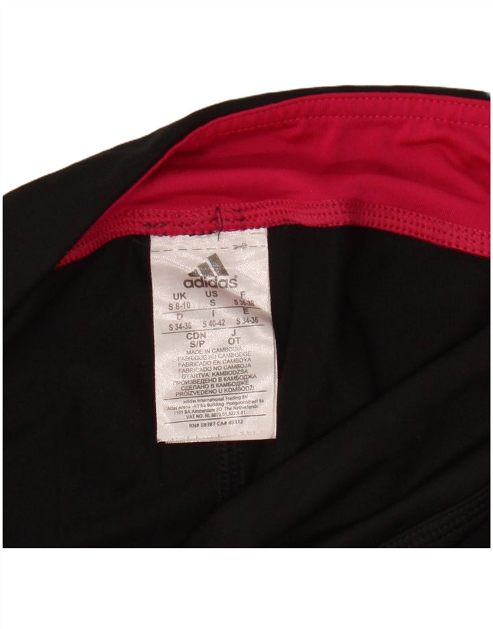 Leggings Adidas Climalite Capri pentru femei UK 8/10 Poliester negru mic