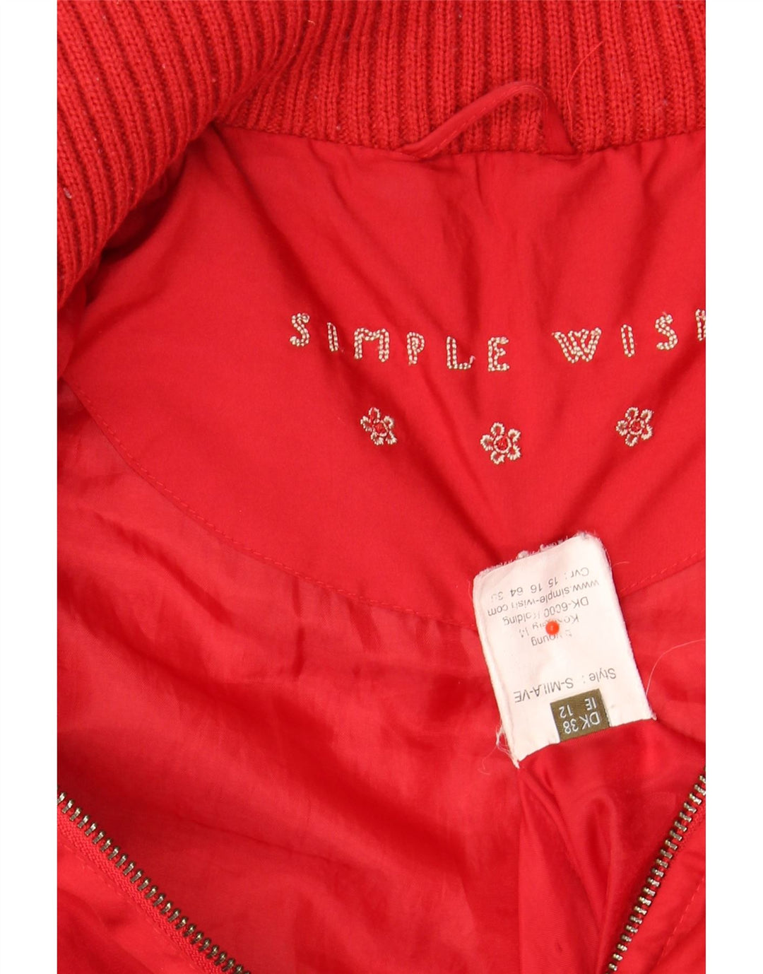 VINTAGE Womens Padded Gilet UK 12 Medium Red Polyester Vintage Vintage and Second-Hand Vintage from Messina Hembry 