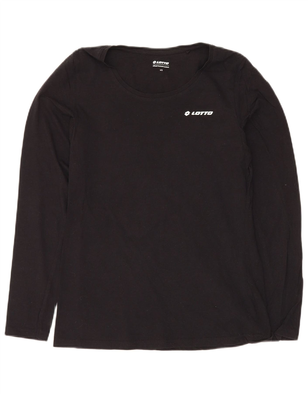 Top pentru femei LOTTO cu mânecă lungă UK 10 mic bumbac negru
