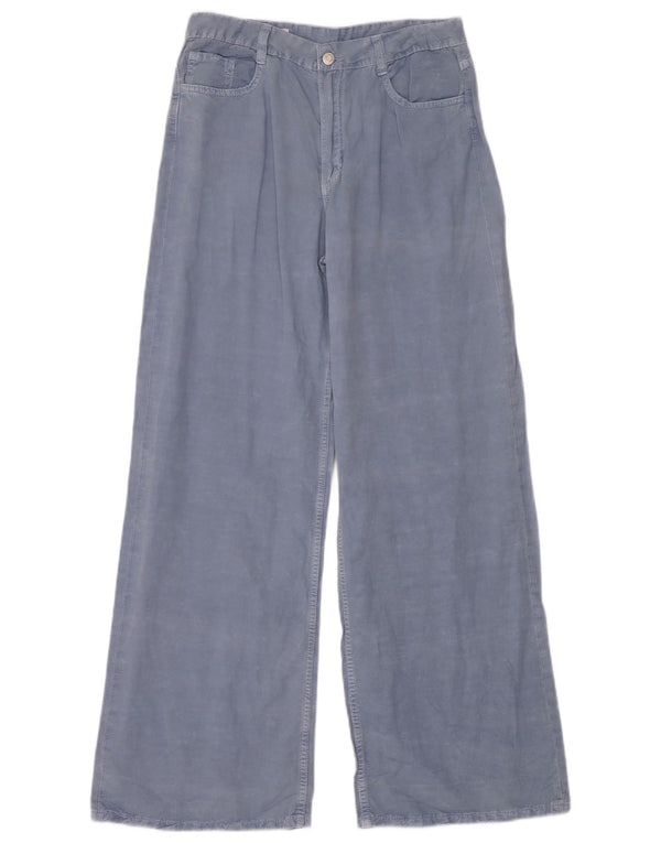 Pantaloni casual pentru femei Zara cu picioare largi EU 38 Mici L28 L32 Albastru