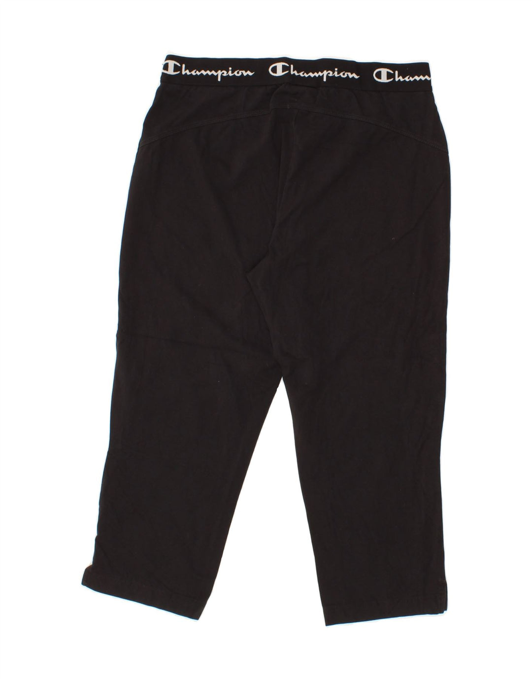 CHAMPION Womens Graphic Capri Leggings UK 14 Large  Black Vintage Champion and Second-Hand Champion from Messina Hembry 