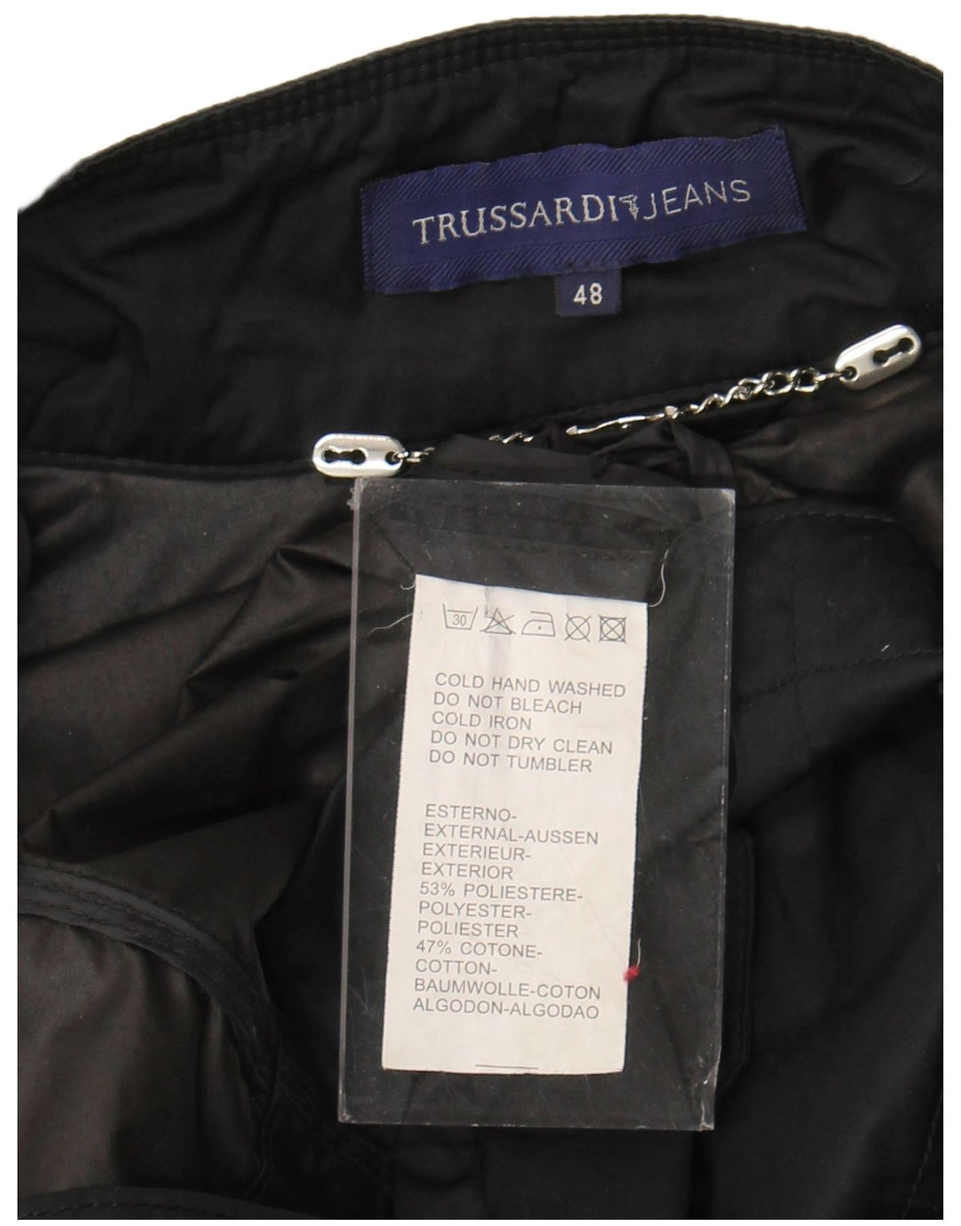 Jachetă militară pentru femei Trussardi Jeans IT 48 XL Poliester negru