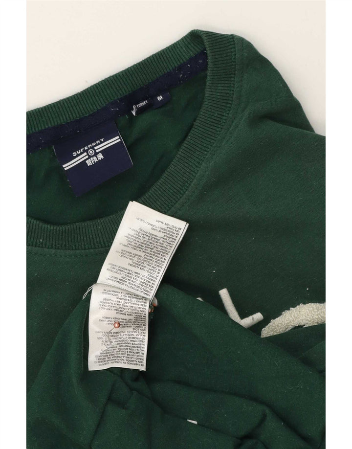 Tricou grafic pentru bărbați Superdry Top din bumbac verde mediu