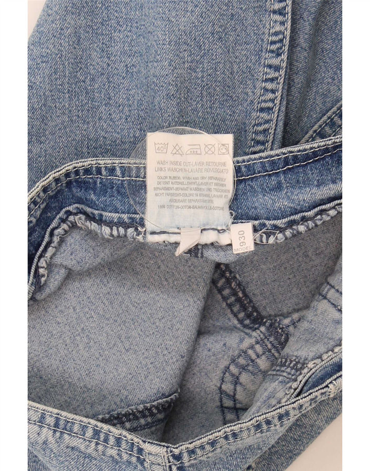 Fusta mini de blugi vintage pentru femei W27 Bumbac albastru mic