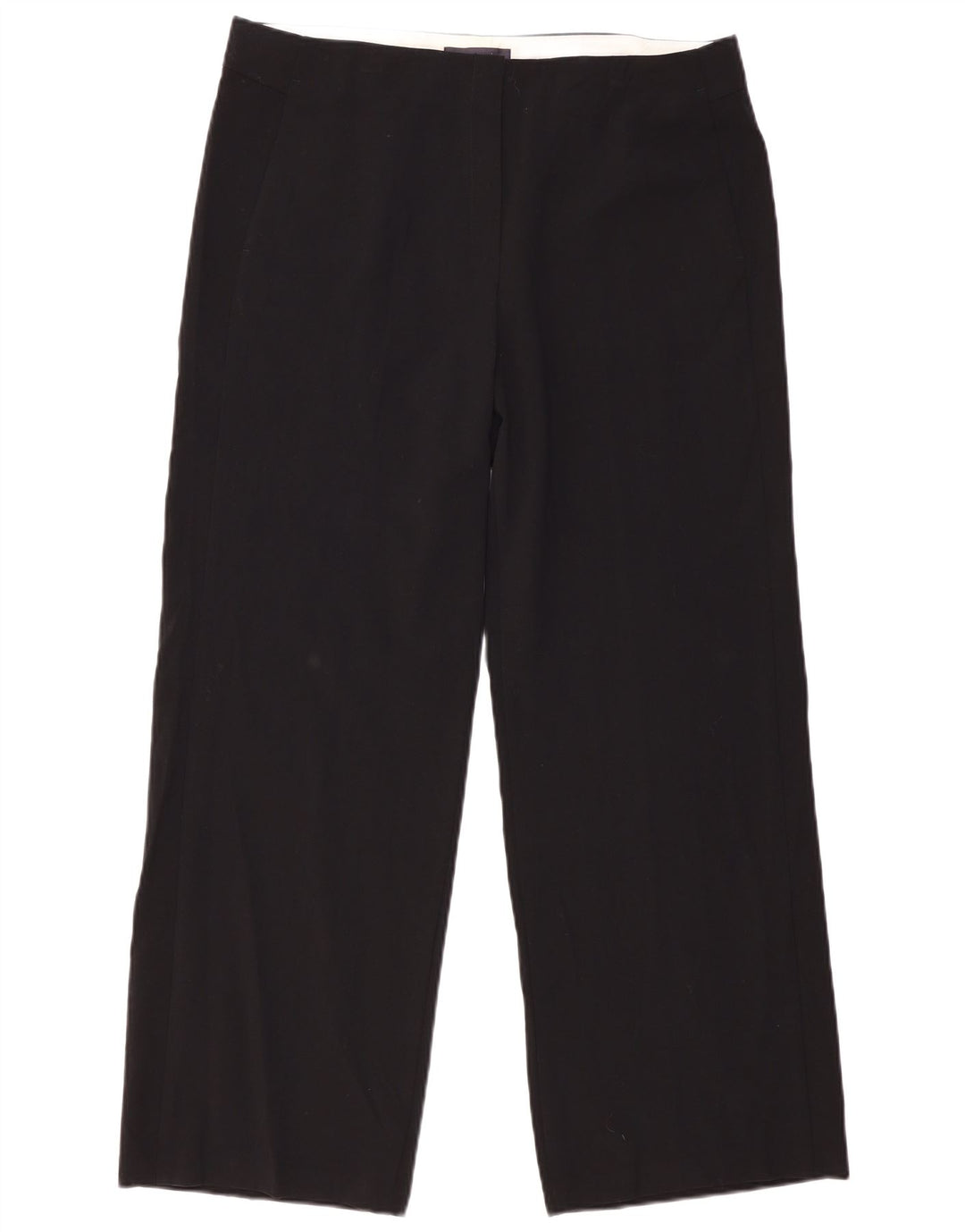 MARKS & SPENCER Womens High Waist Chino Trousers UK 16 Large W36 L29 Black