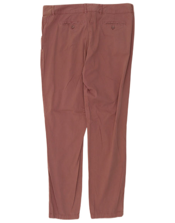Pantaloni chino subțiri pentru femei Marks & Spencer UK 14 mari L36 L30 bumbac roz