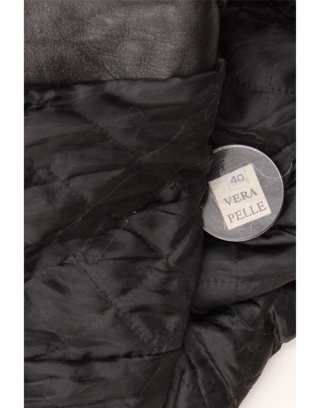 Palton din piele vintage pentru femei IT 40 Mic din piele neagră