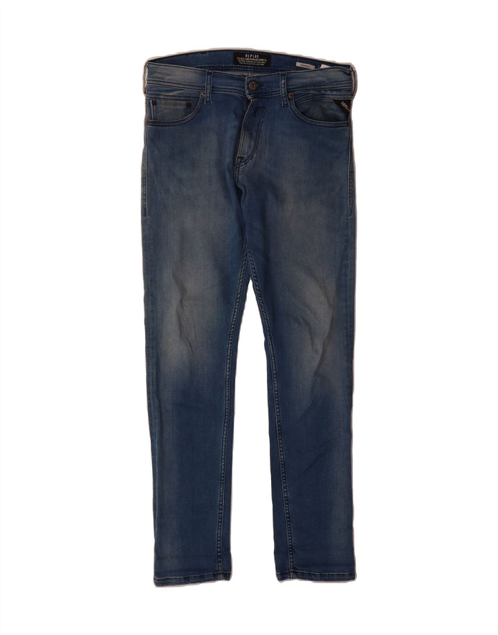 REPLAY Womens Jondrill Slim Jeans W30 L30 Blue Cotton Vintage Replay and Second-Hand Replay from Messina Hembry 