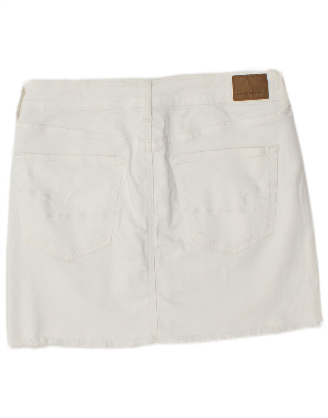 AMERICAN EAGLE Fusta mini denim pentru femei UK 14 Medium W30 Bumbac alb